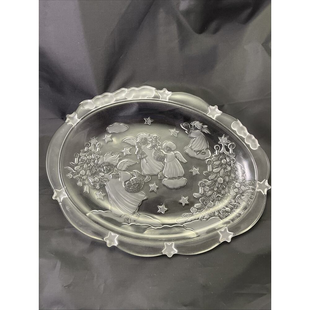 MIKASA Christmas Angels Stars Servings Platter Sweet Dish